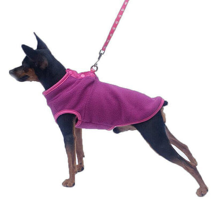 XS Pet Dog Puppy Winter Warm Fleece Jumper Vest Coat Jacket Apparel Clothes - Blue.
