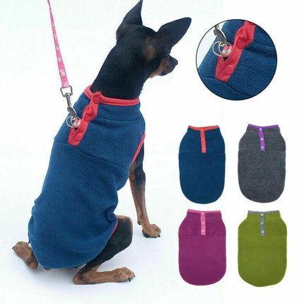 XL Pet Dog Puppy Winter Warm Fleece Jumper Vest Coat Jacket Apparel Clothes - Grey.