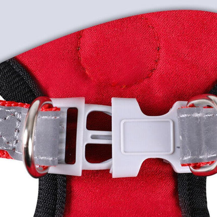Dog Harness Cat Lead Puppy Leash Vest Mesh Breathe Adjustable Braces Small Pet Pink - XXS.