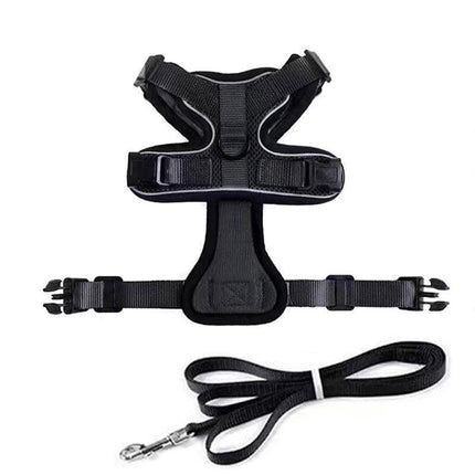 Adjustable Pet Harness and Leash Set for Cat Dog Escape Proof Reflective Vest - S.