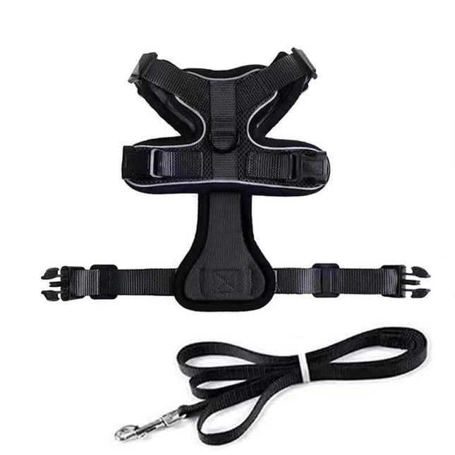 Adjustable Pet Harness and Leash Set for Cat Dog Escape Proof Reflective Vest - S.