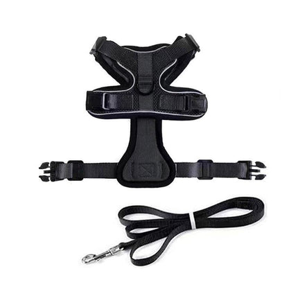 Adjustable Pet Harness and Leash Set for Cat Dog Escape Proof Reflective Vest - S.