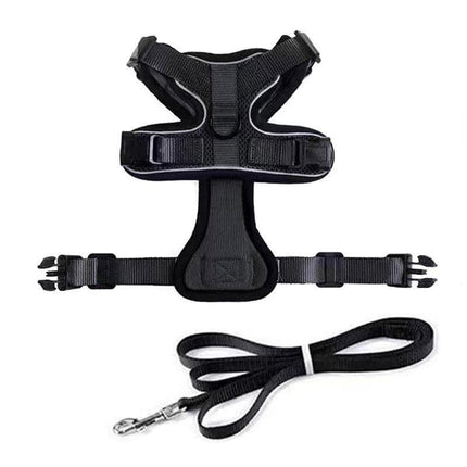 Adjustable Pet Harness and Leash Set for Cat Dog Escape Proof Reflective Vest - S.