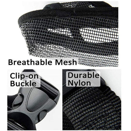 Adjustable XXS Size Pet Dog Mask Mouth Muzzle Anti Barking Bite Stop Chewing Mask - Black.