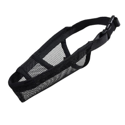 Adjustable XL Size Pet Dog Mask Mouth Muzzle Anti Barking Bite Stop Chewing Mask - Grey.