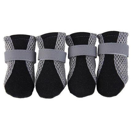 4Pcs XL Size Anti Slip Waterproof Protective Dog Shoes Rain Boots Pet Socks Booties - Red.