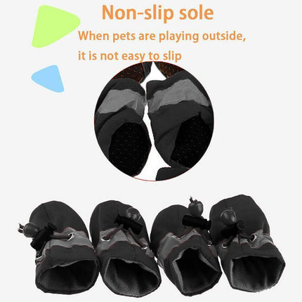 Set Anti Slip Waterproof Protective Dog Shoes Rain Boots Pet Socks Booties 4Pcs - 2XL.