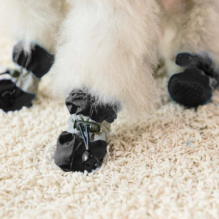 Set Anti Slip Waterproof Protective Dog Shoes Rain Boots Pet Socks Booties 4Pcs - 2XL.
