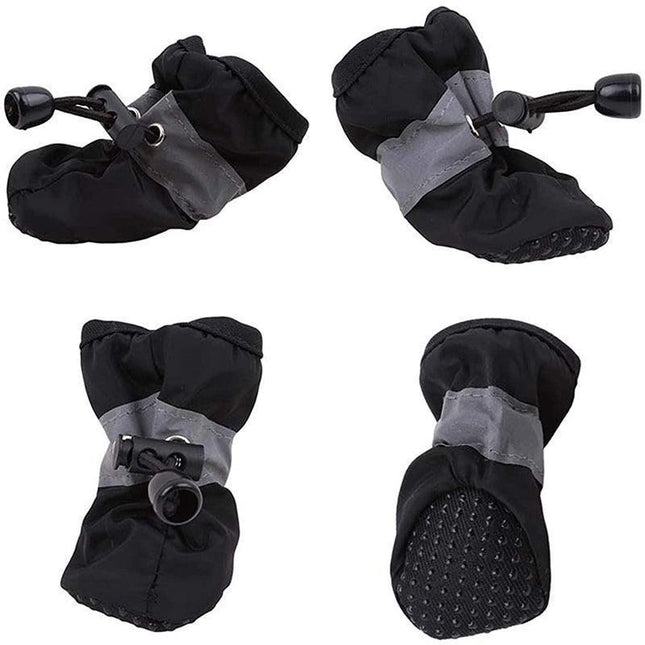 Set Anti Slip Waterproof Protective Dog Shoes Rain Boots Pet Socks Booties 4Pcs - 4XL.