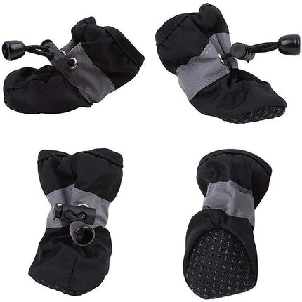 Set Anti Slip Waterproof Protective Dog Shoes Rain Boots Pet Socks Booties 4Pcs - 4XL.
