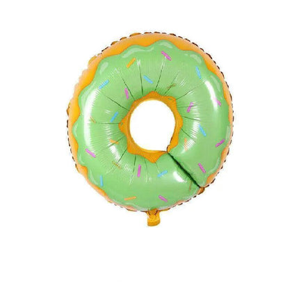 Donut Foil Balloon 75Cm Pink Green Spinkles Party Food Helium Quality Decoration - Green.