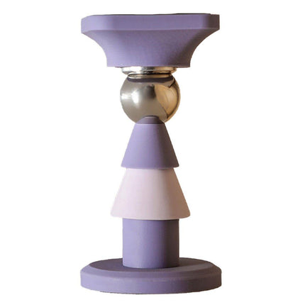 Silicone Silent Door Stopper with Suction Base and Secure Hold Catch Design - Blue.