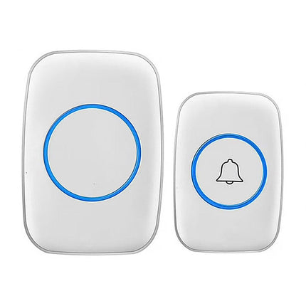 Wireless Doorbell Kit Home Call Button Remote Control White Waterproof Chime.