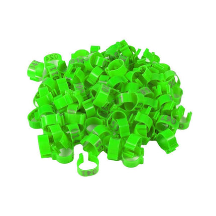 100X 001-100 Digital Numbered Bird Leg Band Rings Clip For Pigeon Parrot Poultry - Red.