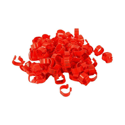 100X 001-100 Digital Numbered Bird Leg Band Rings Clip For Pigeon Parrot Poultry - Dark Blue.