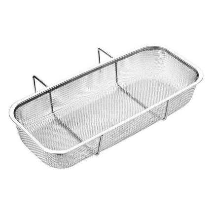 Stainless Steel Sink Drainer Basket Rack for Kitchen Dish Drying and Storage.