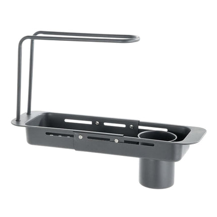 Retractable Kitchen Sink Draining Rack Water Filter Basket Storage Shelf Home - Grey.
