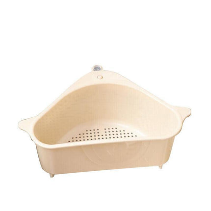 Triangle Sink Kitchen Storage Drain Basket Rack Shelf Holder Strainer Organizer - Grey.