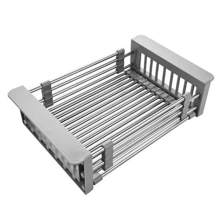 Stainless Steel Storage Sink Drain Basket Dish Drying Rack Kitchen Organizer Au.