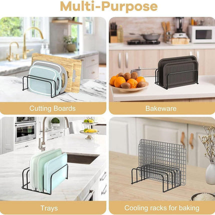 Home Kitchen Chopping Board Draining Rack Multifunction Storage Shelf Organizer.