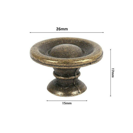 10/20/40Pcs Antique Brass Drawer Knobs Vintage Cabinet Handles Cupboard Pulls - 10PCS.