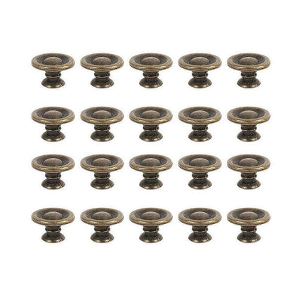 10/20/40Pcs Antique Brass Drawer Knobs Vintage Cabinet Handles Cupboard Pulls - 10PCS.