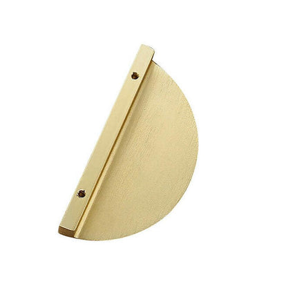 Door Pull With Screws Cupboard Handle Decor Home Semi Circle Cabinet Knob Diy - Copper.