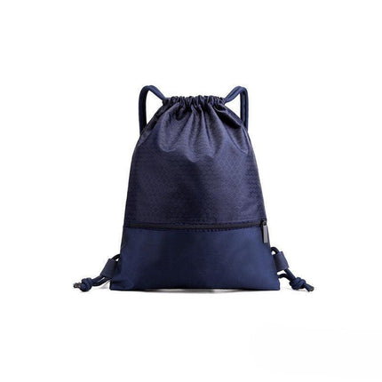 Backpack Sport Pack String Tote Gym Bag Cinch Sack School Drawstring Capacity - Dark Blue.