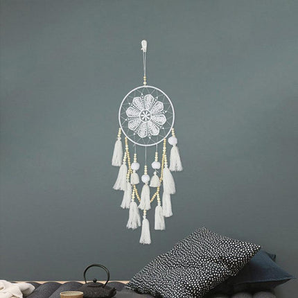 Handmade Dream Catcher Natural Macrame Hairball Art Wall Hanging Room Home Decor.