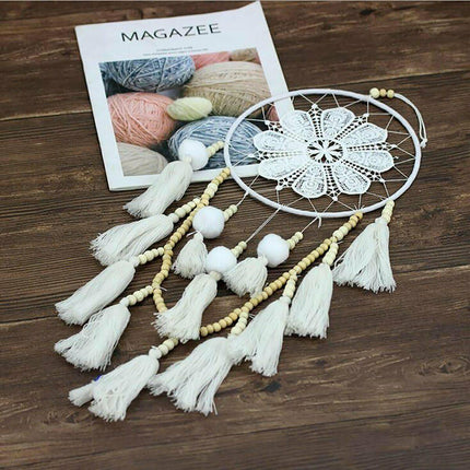 Handmade Dream Catcher Natural Macrame Hairball Art Wall Hanging Room Home Decor.