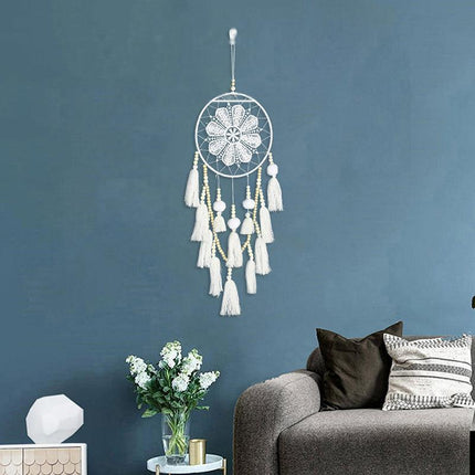 Handmade Dream Catcher Natural Macrame Hairball Art Wall Hanging Room Home Decor.