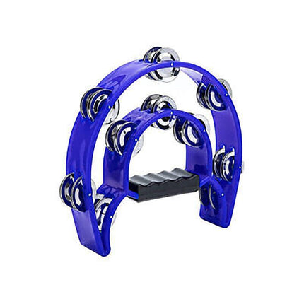 Double Half Moon Tambourine Handheld Musical Percussion Instrument Bell Drum - Green.