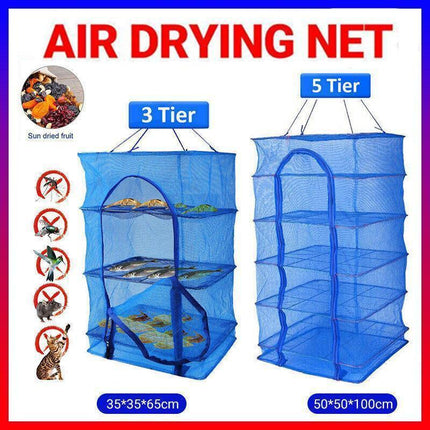 Air Dry Drying Net Vegetable Dehydrator Fruit Meat Fishing Jerky Food Beef Fish - 5Tiers.