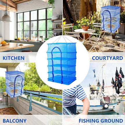 Air Dry Drying Net Vegetable Dehydrator Fruit Meat Fishing Jerky Food Beef Fish - 5Tiers.