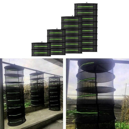 2-8 Tier Drying Net Large Shelf Hydroponic Hanging Grow Herb Plant Dry - 8 Layers.