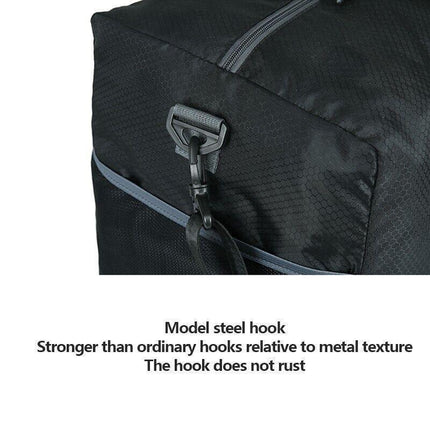 70L Large Travel Duffle Bag Foldable Waterproof Gym Bag with Shoe Compartment.