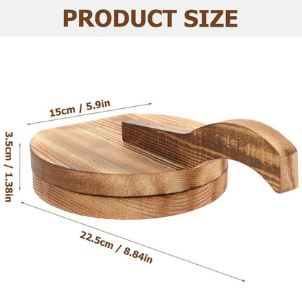 Wooden Dumpling Wrapper Maker Hand Press Dough Roller for Kitchen Cooking - 16.5CM.
