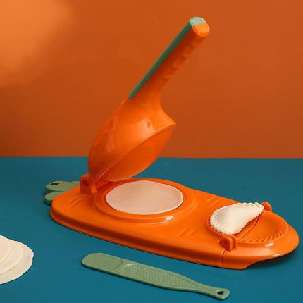 2in1 Dumpling Skin Chapati Maker Press Machine Wrapper Mould Handle Tools Pastry - Turquoise.