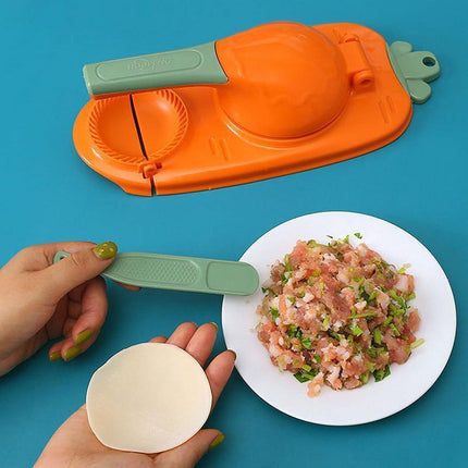 2in1 Dumpling Skin Chapati Maker Press Machine Wrapper Mould Handle Tools Pastry - Turquoise.