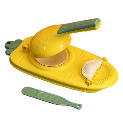 2in1 Dumpling Skin Chapati Maker Press Machine Wrapper Mould Handle Tools Pastry - Orange Red.