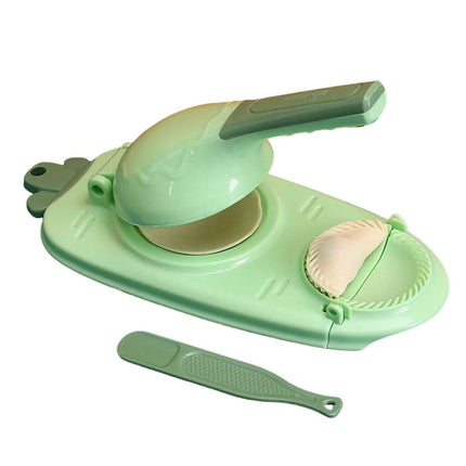 2in1 Dumpling Skin Chapati Maker Press Machine Wrapper Mould Handle Tools Pastry - Orange Red.