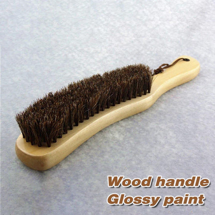 2PCS Wooden Handle Horsehair Clothes Brush Dust Remover Household Cleaning Brush.