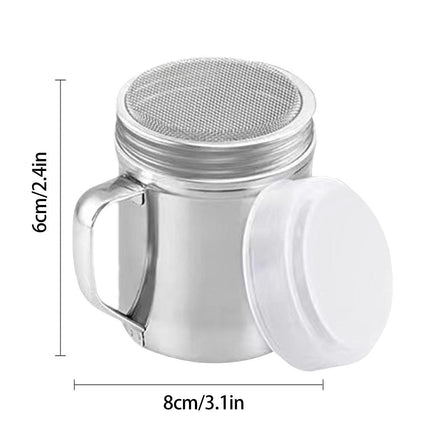 Stainless Steel Powder Shaker Mesh Sugar Flour Dispenser Spice Baking Tool.