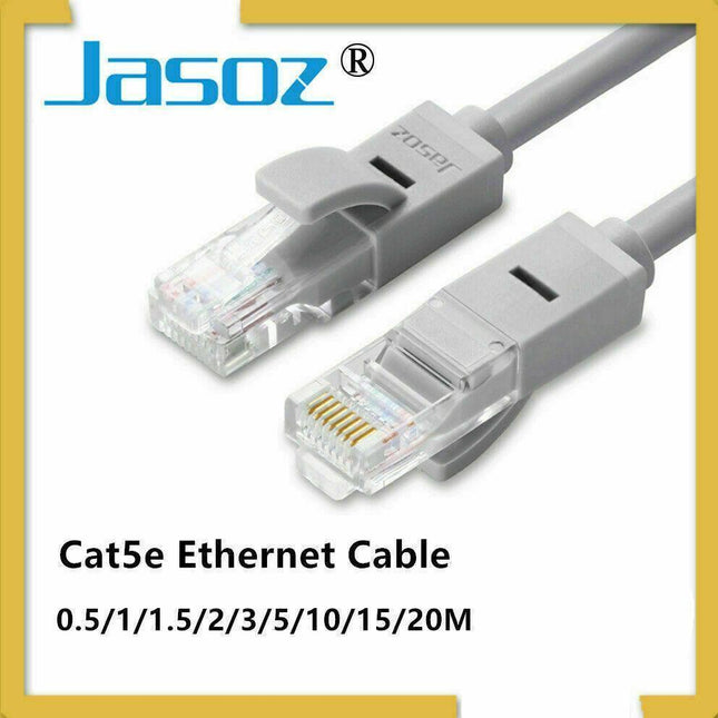 Jasoz Cat5E Ethernet Network Cable Lan Router Internet Patch 1 2 3 5 10 15 20M - 20m.