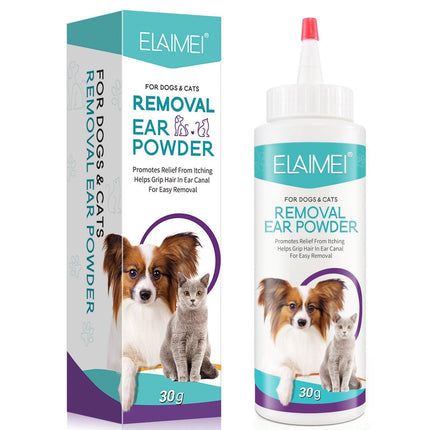 Pet Ear Cleaner Powder for Dogs Cats Grooming Odor Remover Fresh Ear Wash.