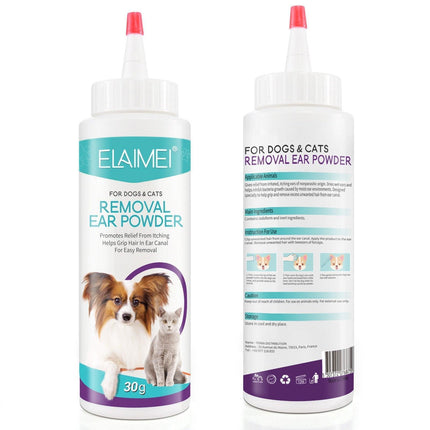 Pet Ear Cleaner Powder for Dogs Cats Grooming Odor Remover Fresh Ear Wash.