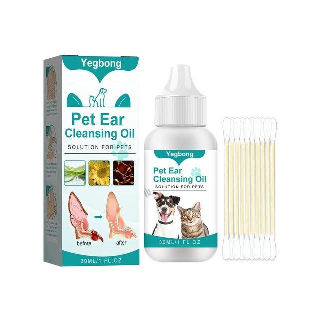 Pet Ear Cleaning Oil for Cats Dogs Deodorize Clean Ears Universal Ear Care Oil.