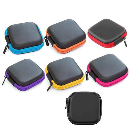 Portable Hard Case Pouch Storage Bag For Earphone Headphone Earbuds Cable - Yellow.