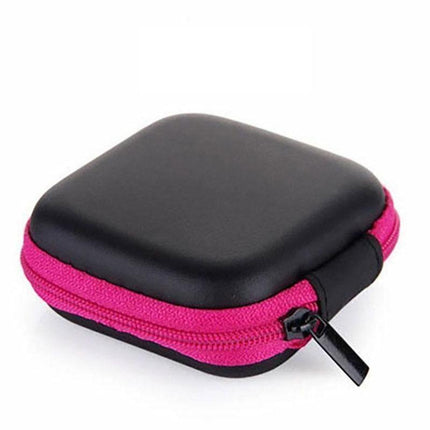 Portable Hard Case Pouch Storage Bag For Earphone Headphone Earbuds Cable - Yellow.