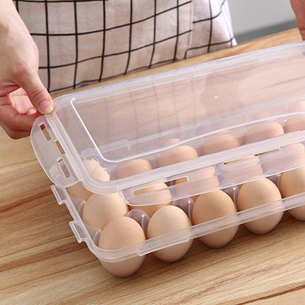 2x Eggs Keeper Trays 18 Slots Storage Box Containers Kitchen Refrigerator Holder.